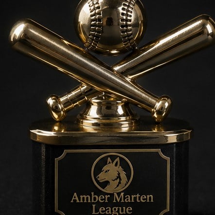 Custom baseball trophies for small business