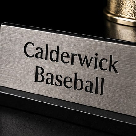 Custom printed baseball trophies in bulk