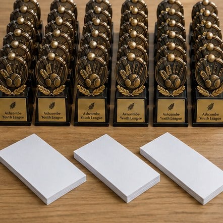 Customized baseball trophies for banquets and sponsor nights