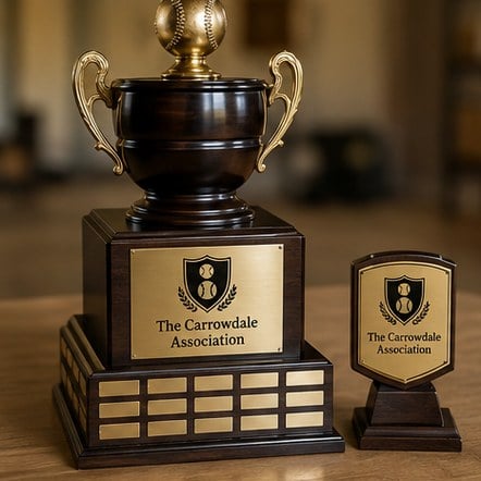 Customized baseball trophies for schools and districts